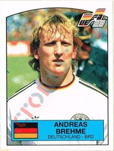 61 Andreas Brehme – UEFA Euro West Germany 1988 Panini