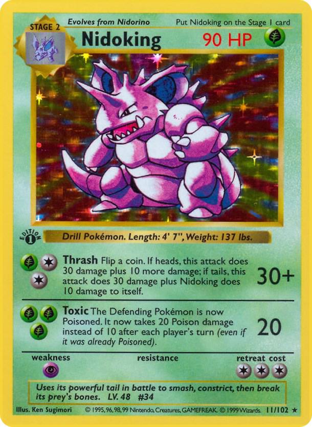 11-1ED Nidoking – Base Set