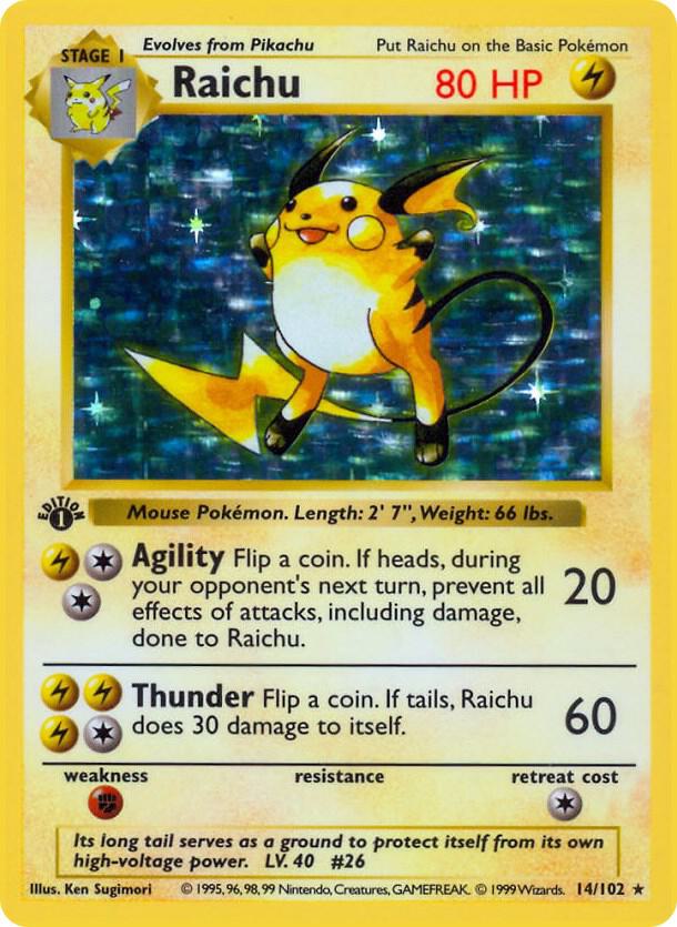 14-1ED Raichu – Base Set