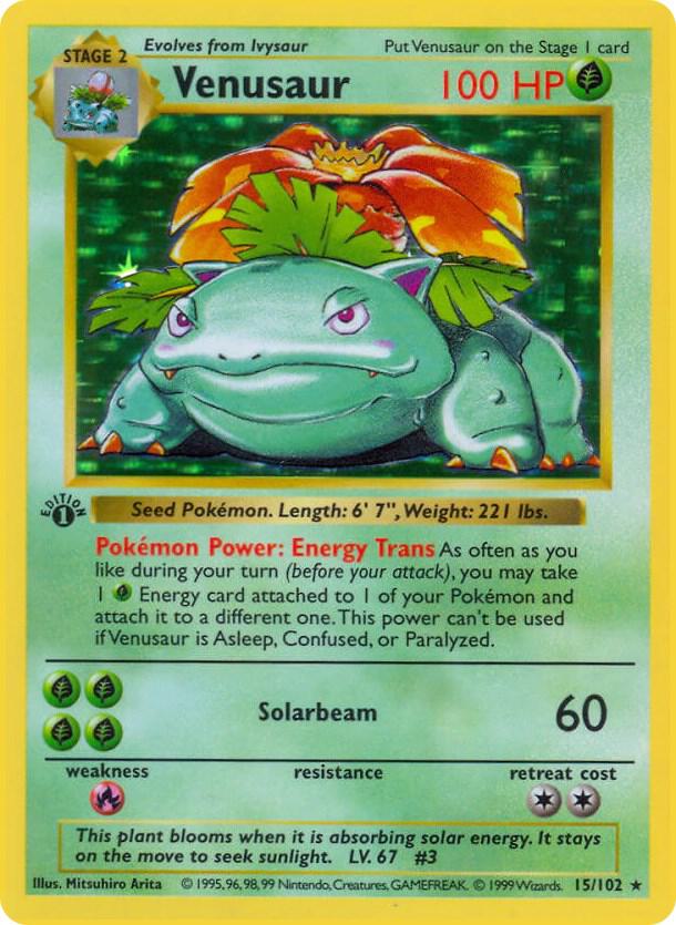15-1ED Venusaur – Base Set