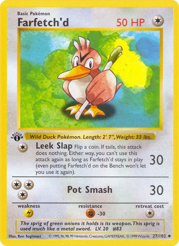 27-1ED Farfetch'd – Base Set