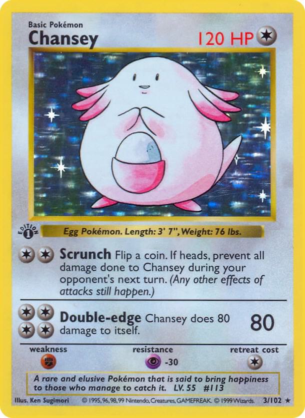 3-1ED Chansey – Base Set