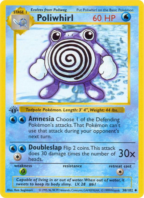 38-1ED Poliwhirl – Base Set