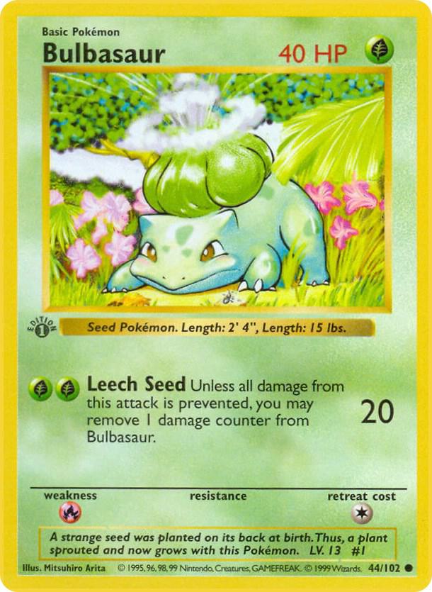 44-1ED Bulbasaur – Base Set