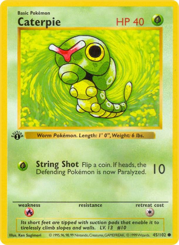 45-1ED Caterpie – Base Set
