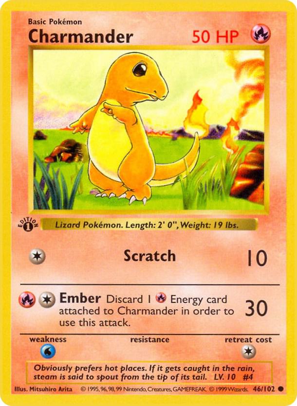 46-1ED Charmander – Base Set