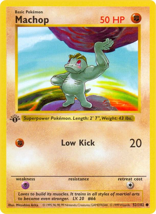 52-1ED Machop – Base Set