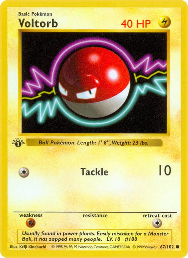 67-1ED Voltorb – Base Set