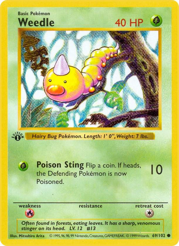 69-1ED Weedle – Base Set
