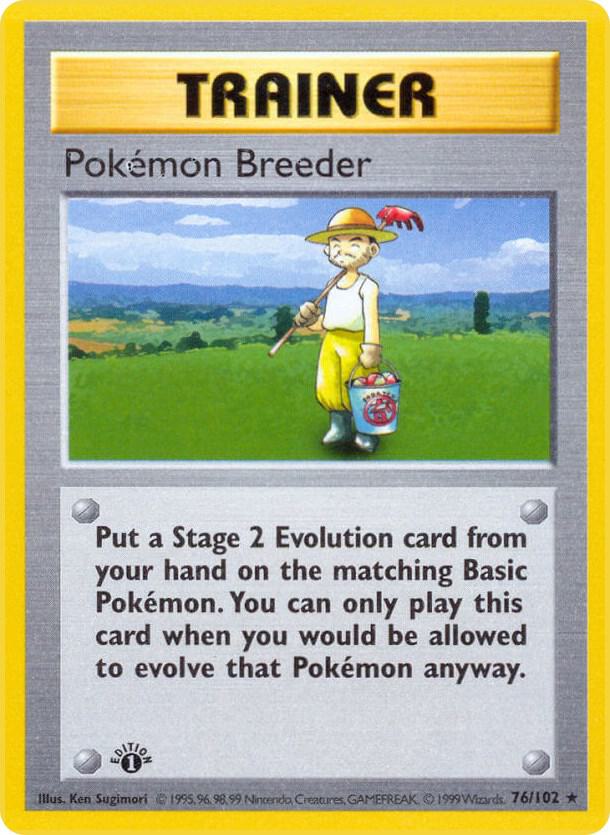 76-1ED Pokémon Breeder – Base Set
