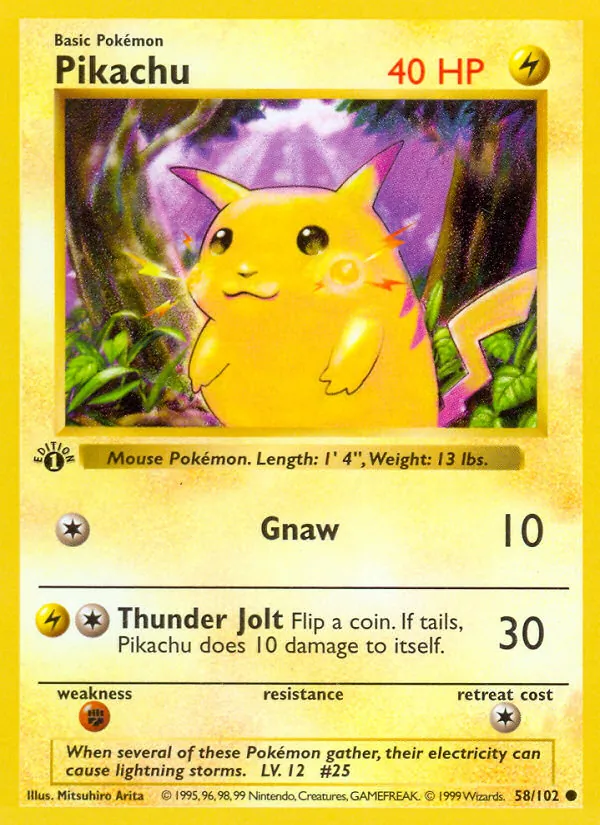 58-normal-unlimited-poketour99 Pikachu (Unlimited, PokéTour '99 stamp) – Base Set
