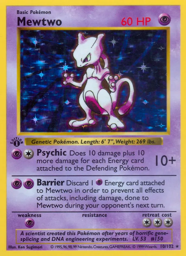 10 Mewtwo – Base Set