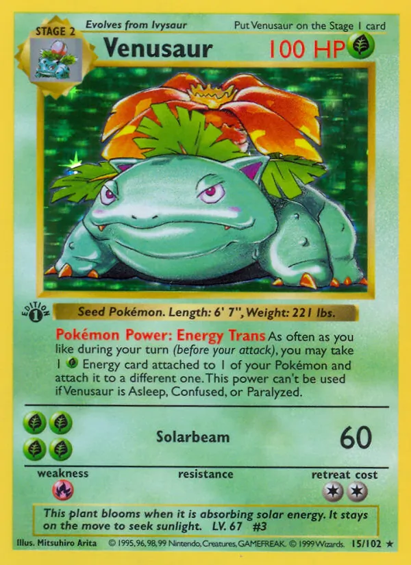 15 Venusaur – Base Set
