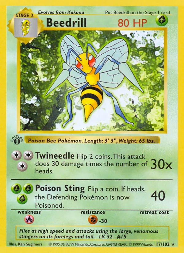 17 Beedrill – Base Set
