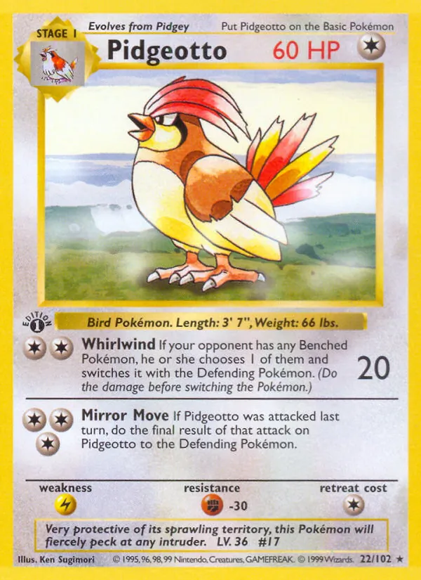 22 Pidgeotto – Base Set