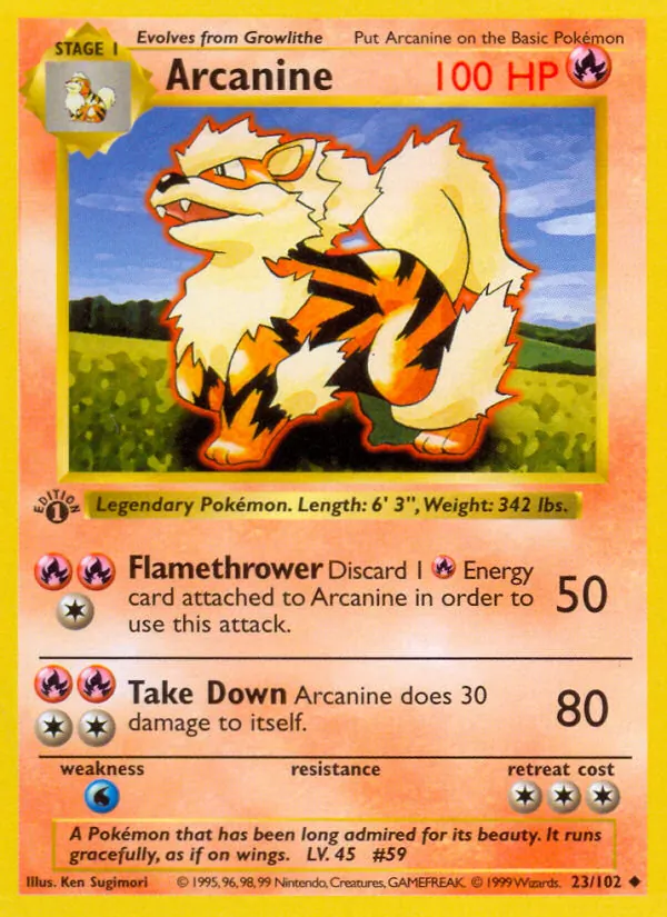 23 Arcanine – Base Set