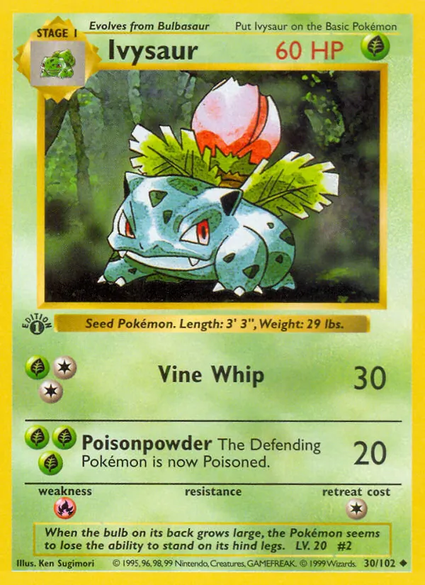 30 Ivysaur – Base Set