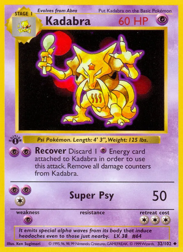 32 Kadabra – Base Set