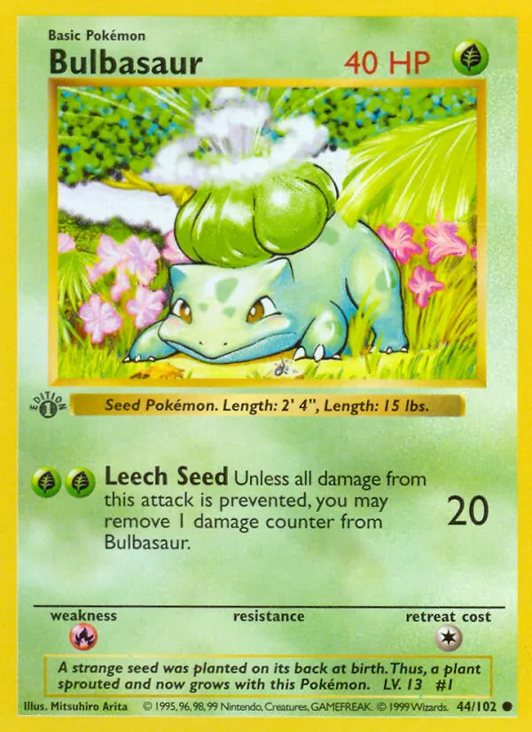 44 Bulbasaur – Base Set