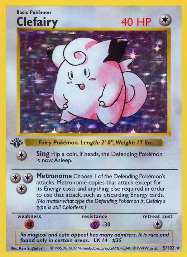 5 Clefairy – Base Set
