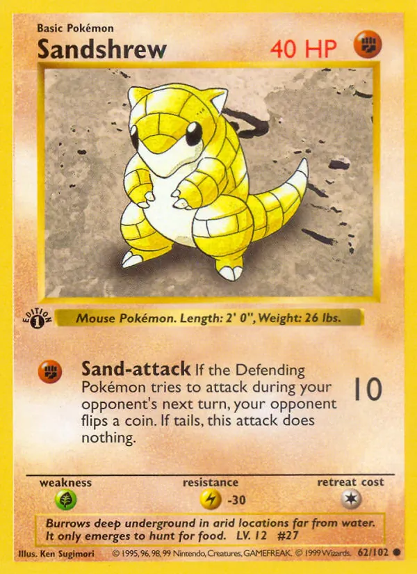 62 Sandshrew – Base Set