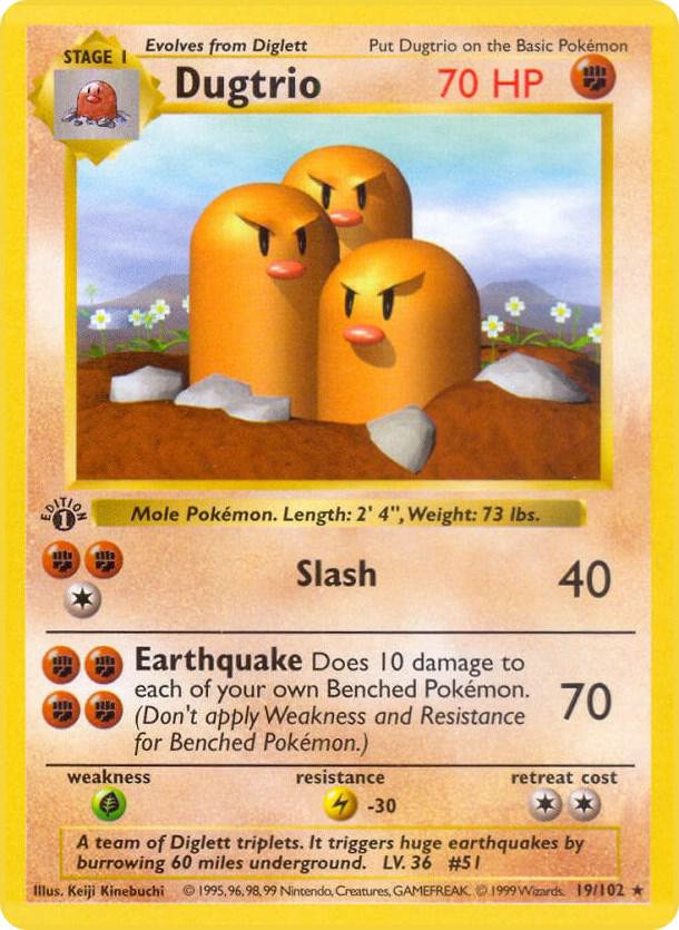 19-SL Dugtrio – Base Set