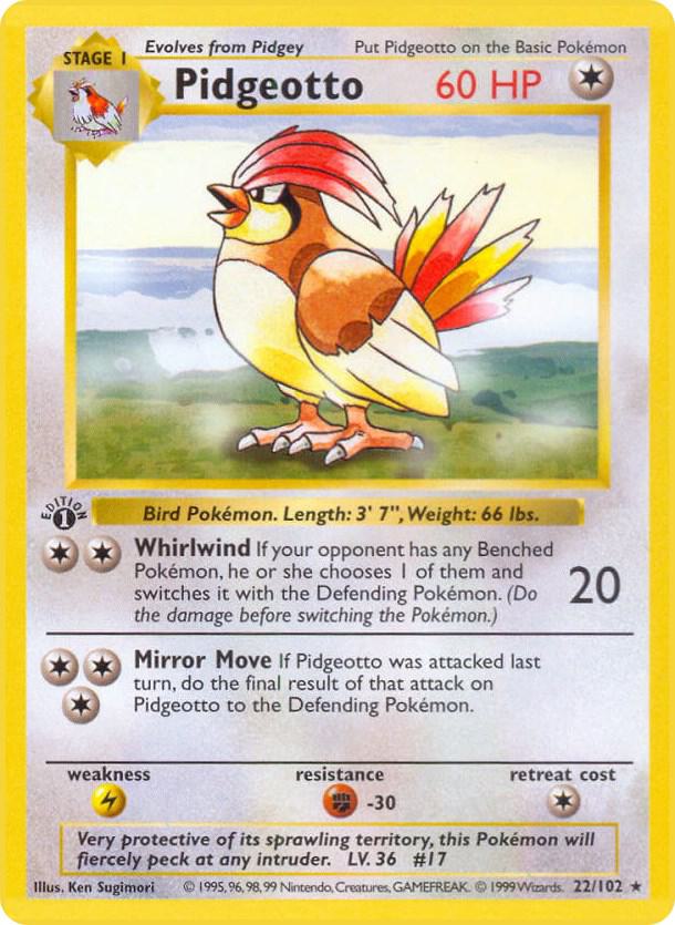 22-SL Pidgeotto – Base Set