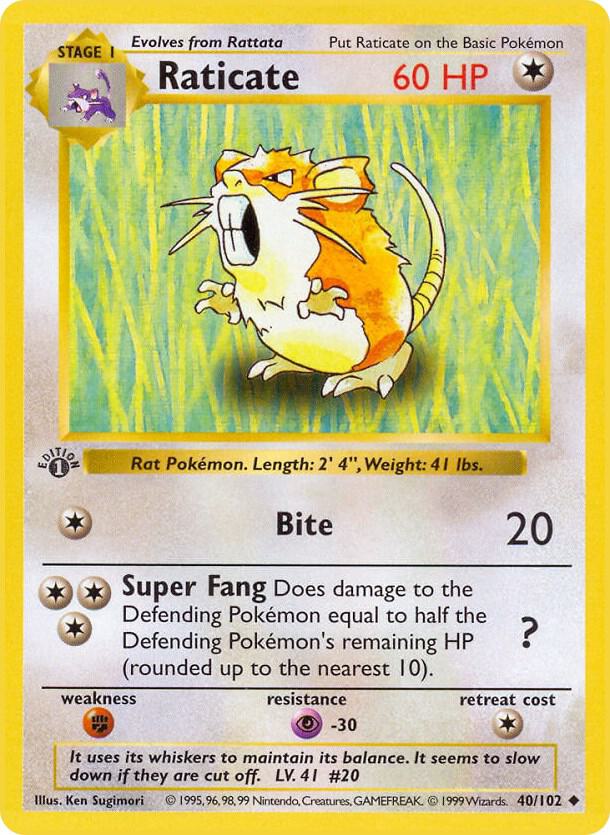 40-SL Raticate – Base Set