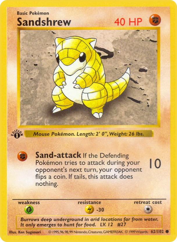 62-SL Sandshrew – Base Set