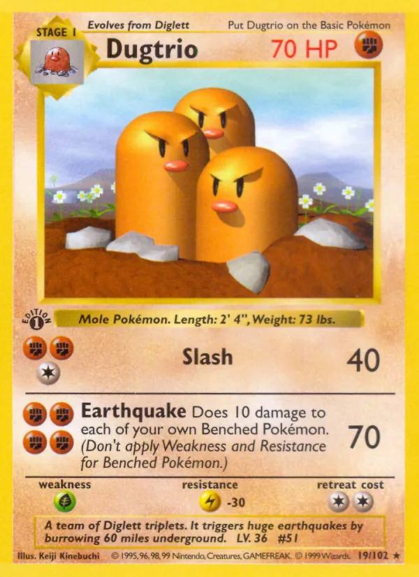 19-C00 Dugtrio – Base Set