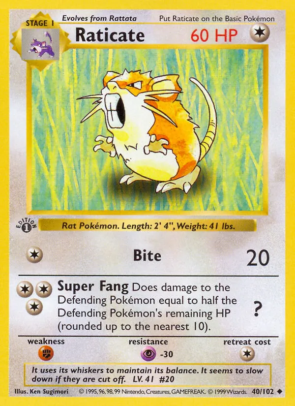 40-C00 Raticate – Base Set