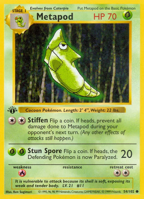 54-C00 Metapod – Base Set