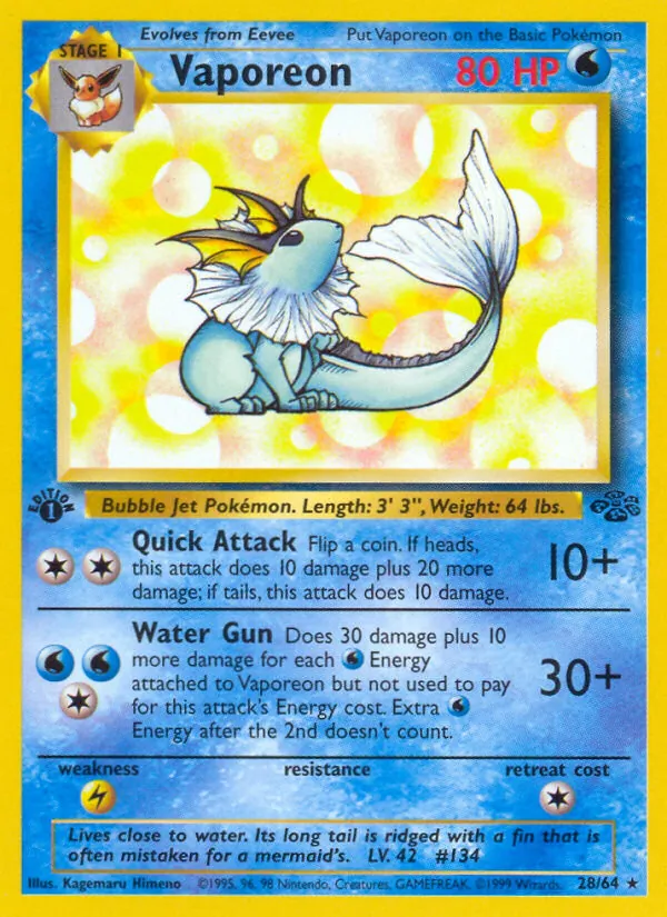 28-1ED Vaporeon – Jungle