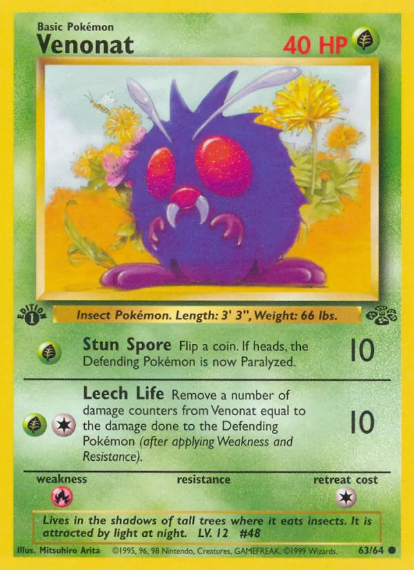 63-1ED Venonat – Jungle