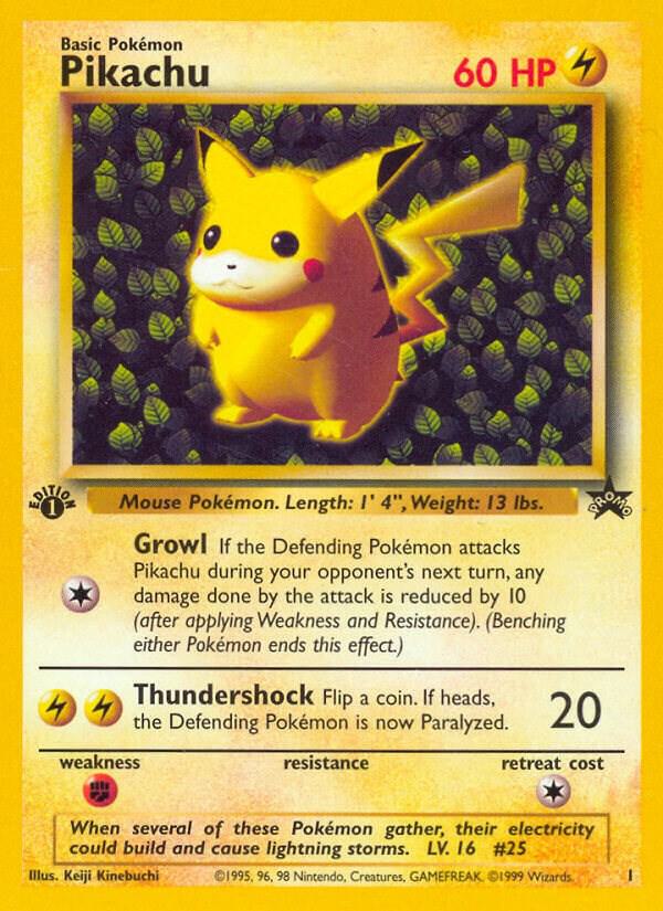 1-normal-1steditionerror Pikachu (1st Edition error) – Wizards Black Star Promos