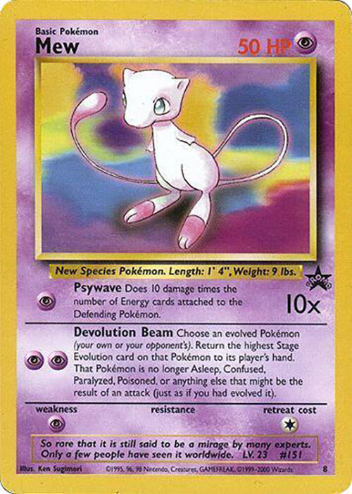 8-normal-glossy Mew – Wizards Black Star Promos