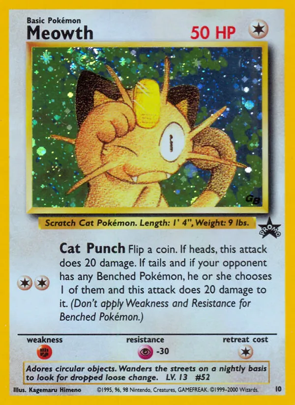 10 Meowth – Wizards Black Star Promos