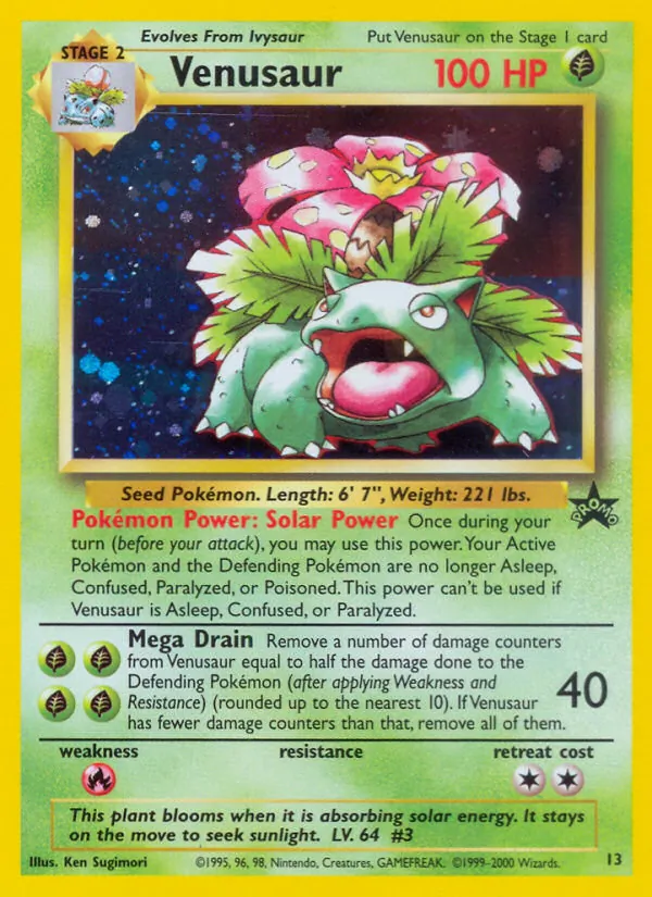 13 Venusaur – Wizards Black Star Promos