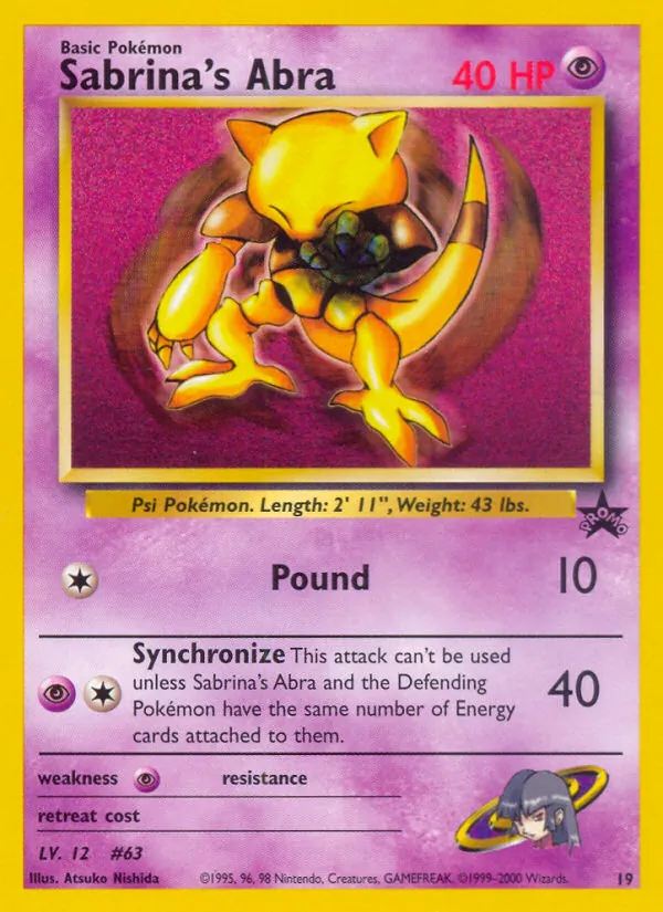 19 Sabrina's Abra – Wizards Black Star Promos