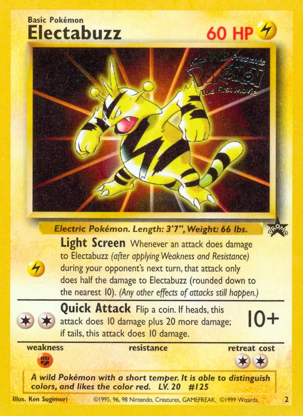 2 Electabuzz – Wizards Black Star Promos