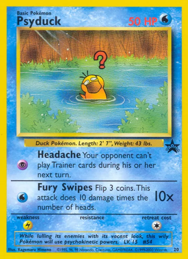 20 Psyduck – Wizards Black Star Promos