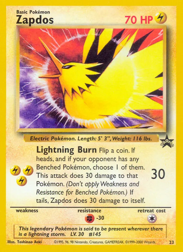 23 Zapdos – Wizards Black Star Promos