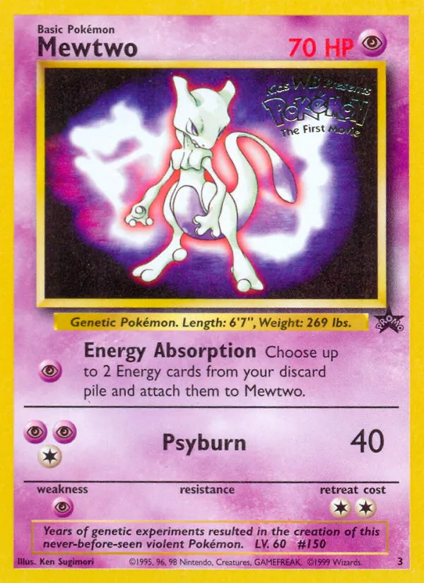 3 Mewtwo – Wizards Black Star Promos