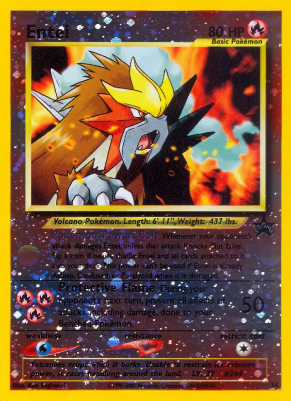 34 Entei – Wizards Black Star Promos