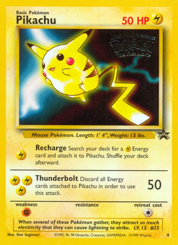 4 Pikachu – Wizards Black Star Promos
