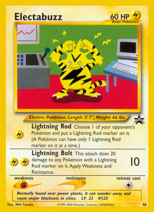 46 Electabuzz – Wizards Black Star Promos