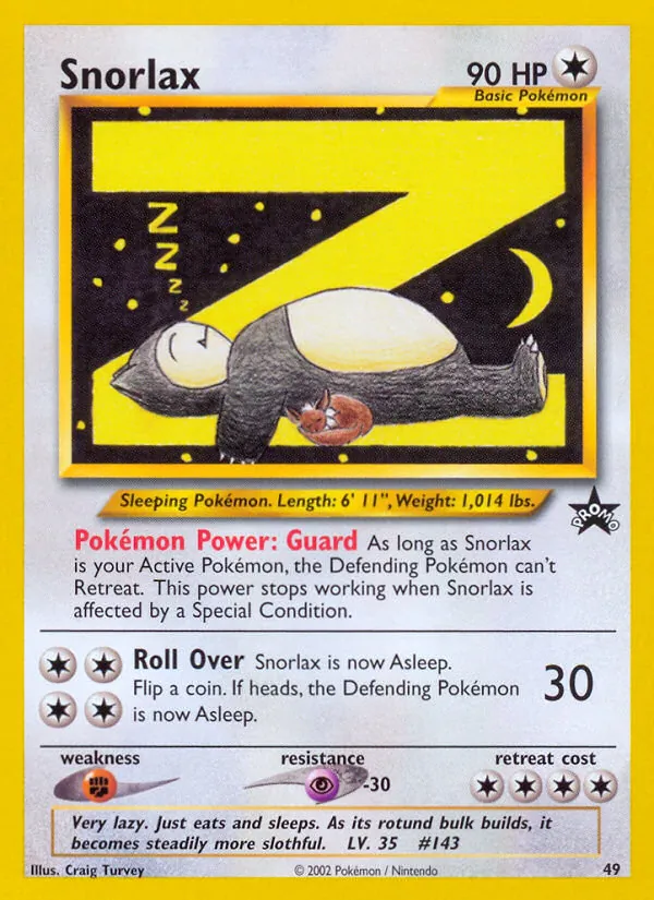 49 Snorlax – Wizards Black Star Promos