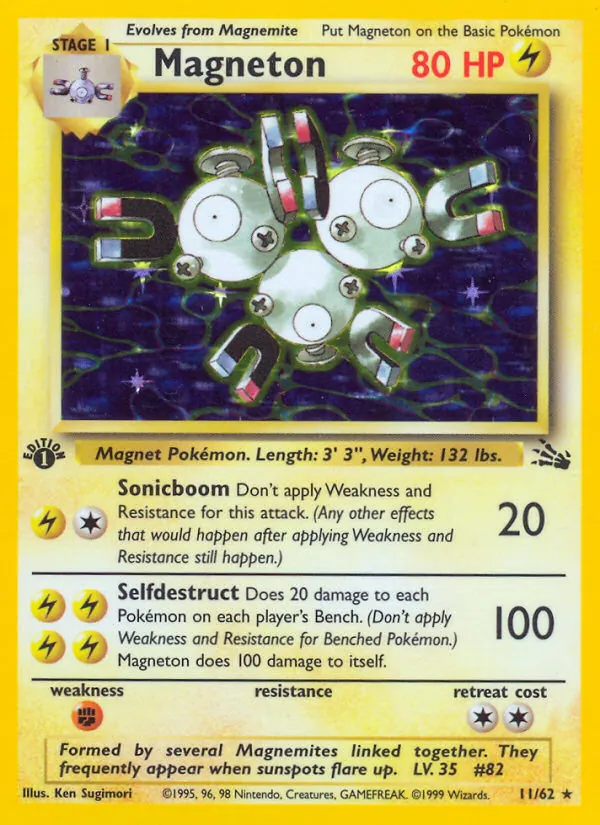 11-holo-galaxy-1stedition Magneton (Galaxy Holo, 1st Edition) – Fossil