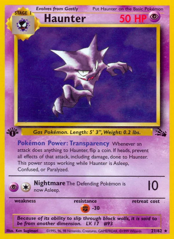 21-normal-galaxy Haunter (Galaxy Holo) – Fossil