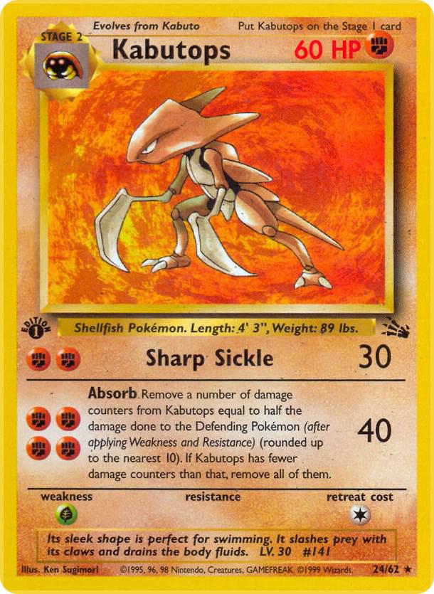24-normal-galaxy-1stedition Kabutops (Galaxy Holo, 1st Edition) – Fossil